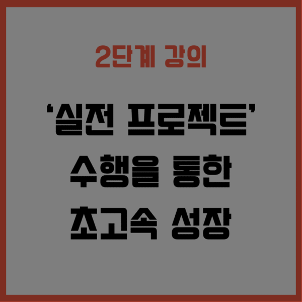 2단계 - 실전 프로젝트 수행으로 초고속 성장 (25년 하반기 공개예정)